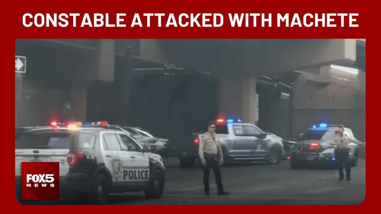 Man used machete to attack constable serving eviction notice, Las Vegas police say