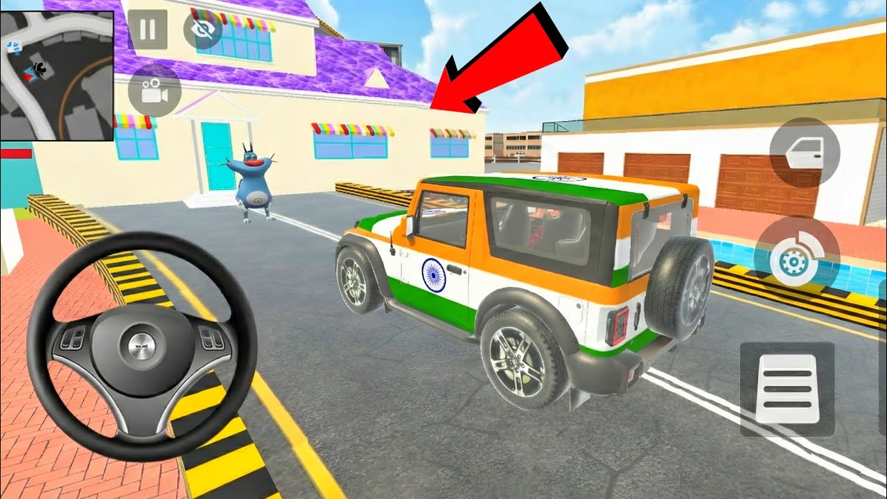 💥Jack Going To Oggy House 🏡 With Mega Ramp In Indian Theft Auto Simulator