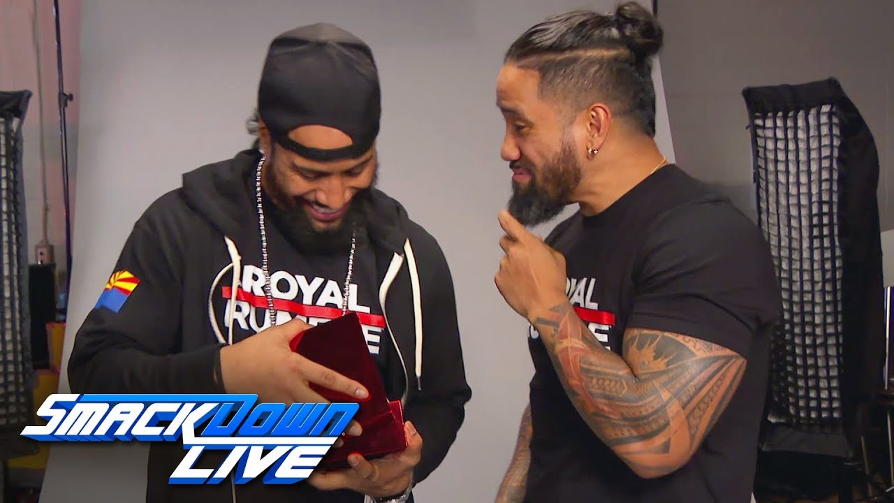 Джимми Усо получает ключ от гостиничного номера Мэнди Роуз: SmackDown LIVE, 15 января 2019 г.