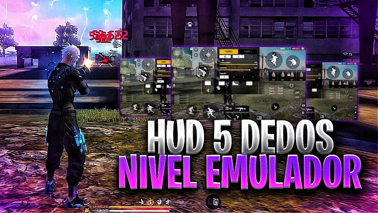 OS BRABOS!! 👾 TOP 4 MELHORES HUD 5 DEDOS FREE FIRE| HUD COMPLETO!