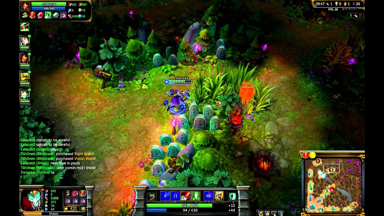 League of Legends Shaco Jungle gameplay 2012
