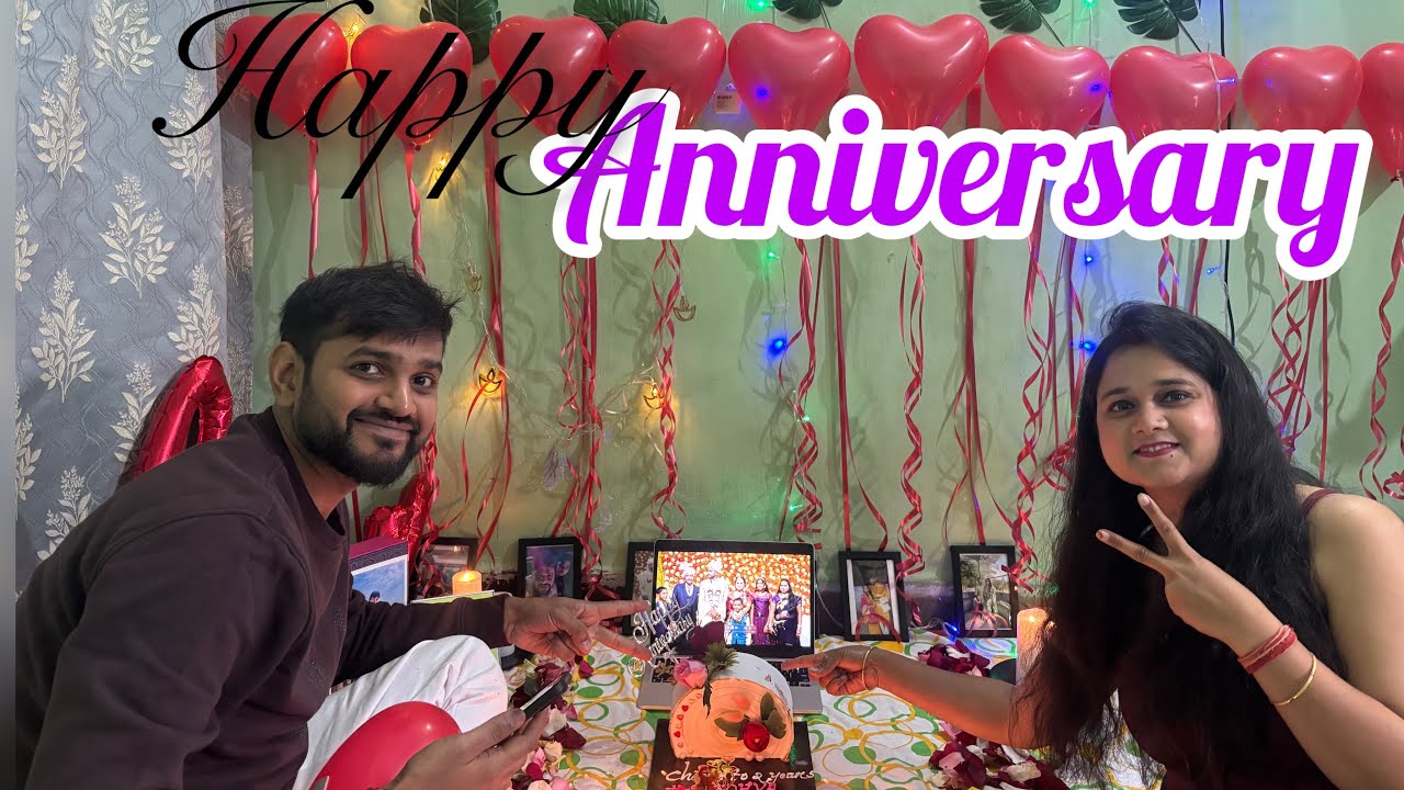 Happy 2 anniversary / anniversarycelebration / anniversary decoration #viral #newvideo #anniversary 