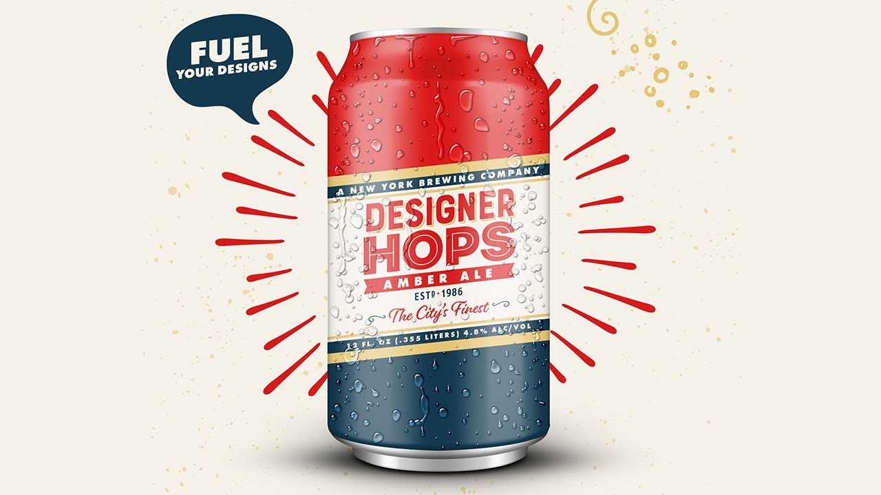 PHOTOSHOP AND ILLUSTRATOR TUTORIAL | How to Design a Beer Can Label and Poster