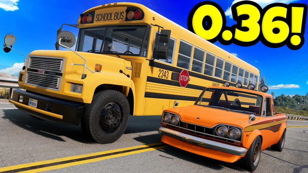 Testing the NEW School Bus & Armored Truck in BeamNG Drive 0.36 Update!