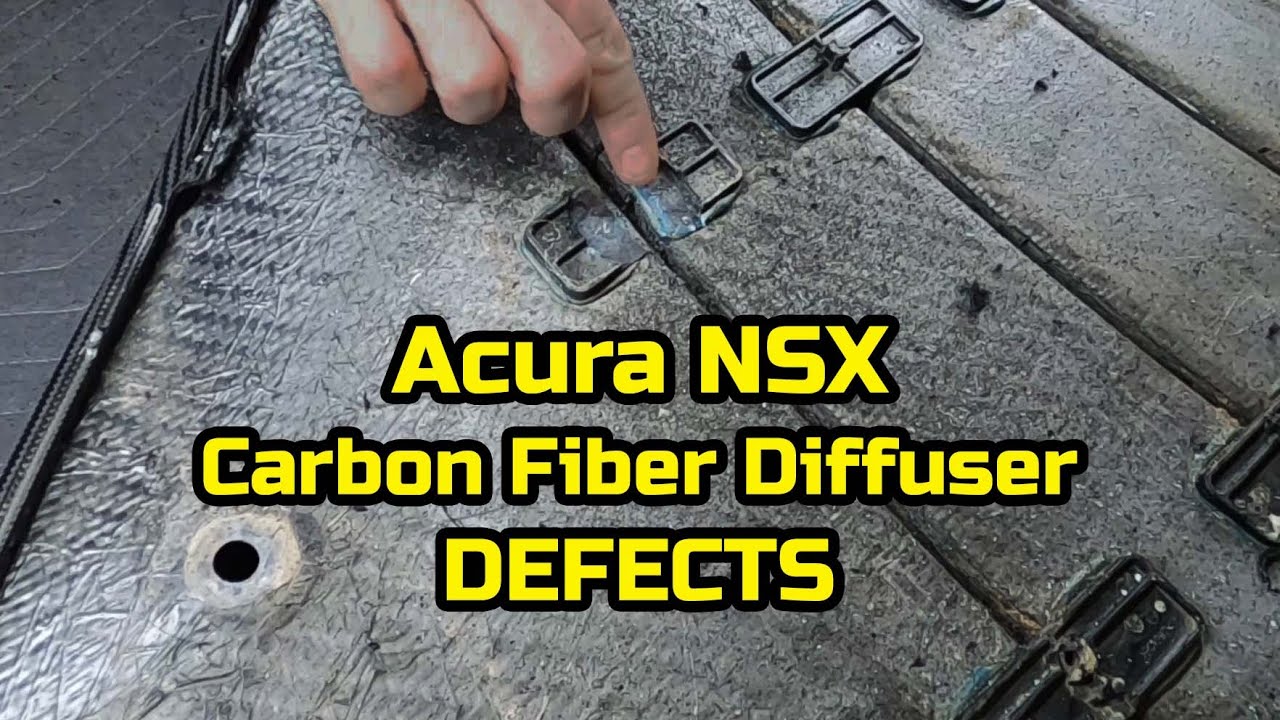 Repairing the Acura NSX NC1 Carbon Fiber Diffuser plastic mount issues