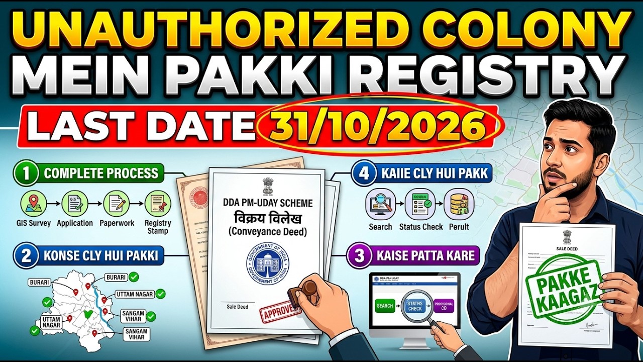 Unauthorized colony मैं पक्की रजिस्ट्री कैसे करे | complete Process step by step | #pmudayYojana