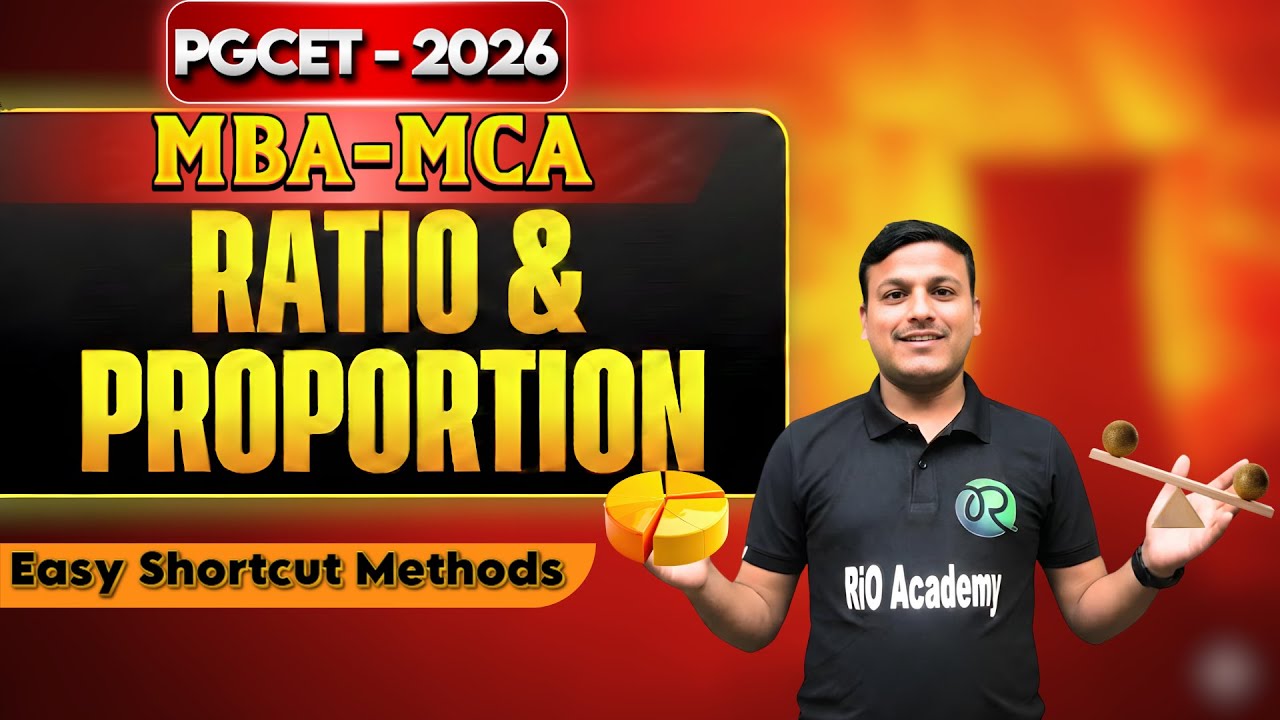 PGCET - MBA / MCA 2026 | Quant - Ratio & proportion  #pgcetexam2026