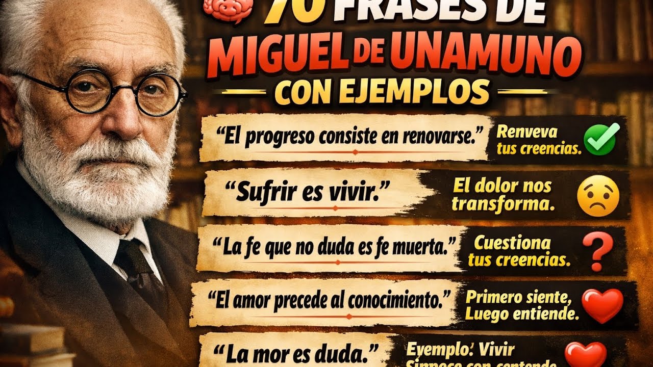La Vida, el Dolor y la Fe: 70 Frases de Miguel de Unamuno con Ejemplos