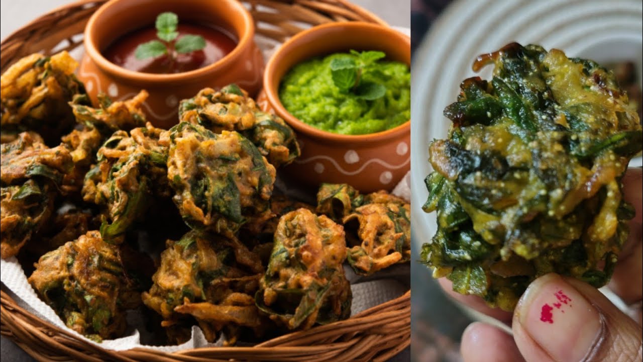 Crispy just 5 mints Palak pakoda !  पालक पकोड़ा  ✨#pakoda #palak #viral#video 🔥