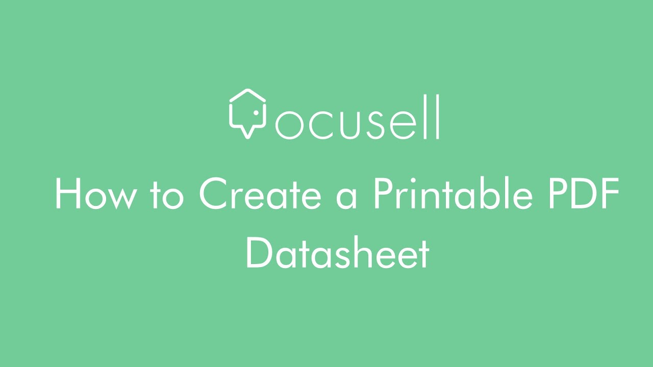 Ocusell List Plus&trade;: How to Create a Printable PDF DataSheet