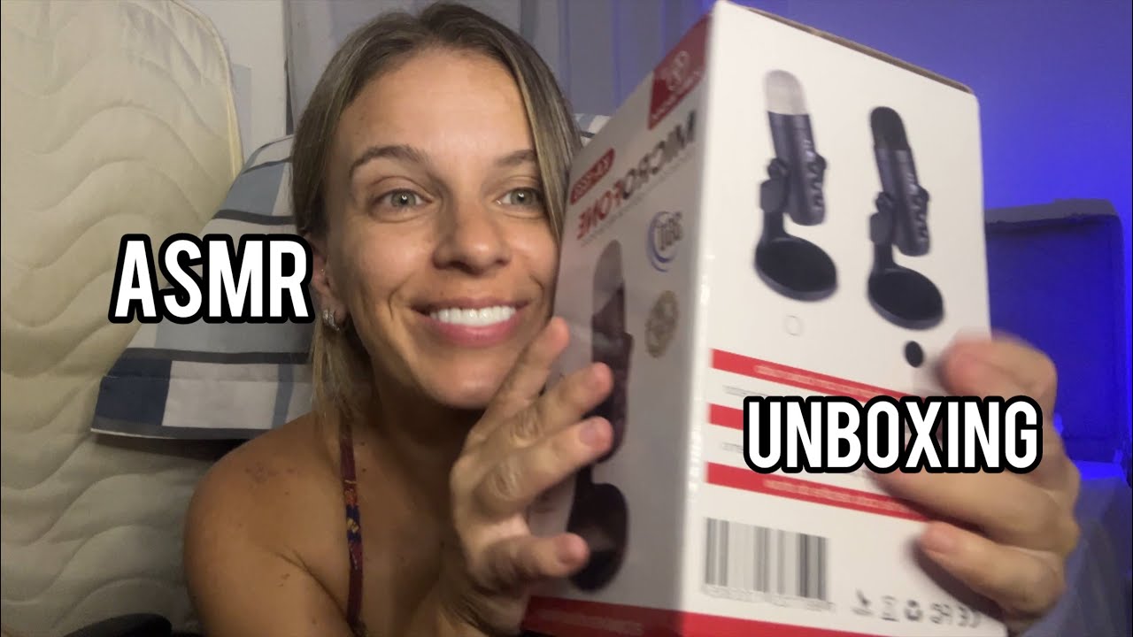Asmr  unboxing - Microfone novo #asmrunboxing 