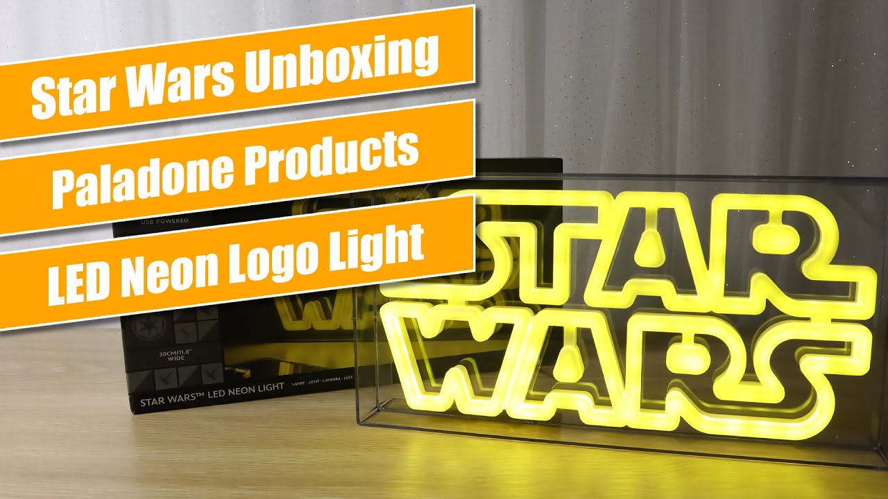 Star Wars LED Neon Logo Light (Paladone) - Star Wars Unboxing