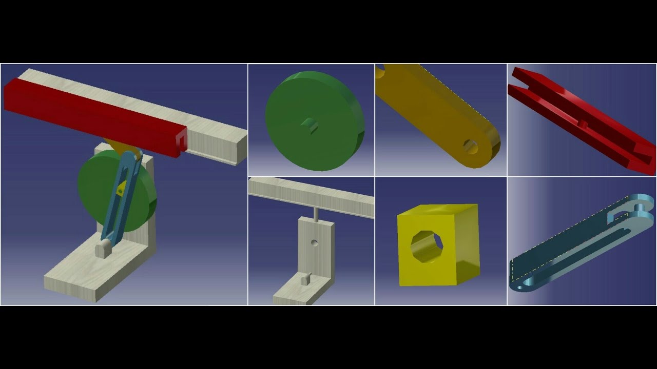 Quick Return Mechanism Catia V5 Assembly|  Catia Tutorials
