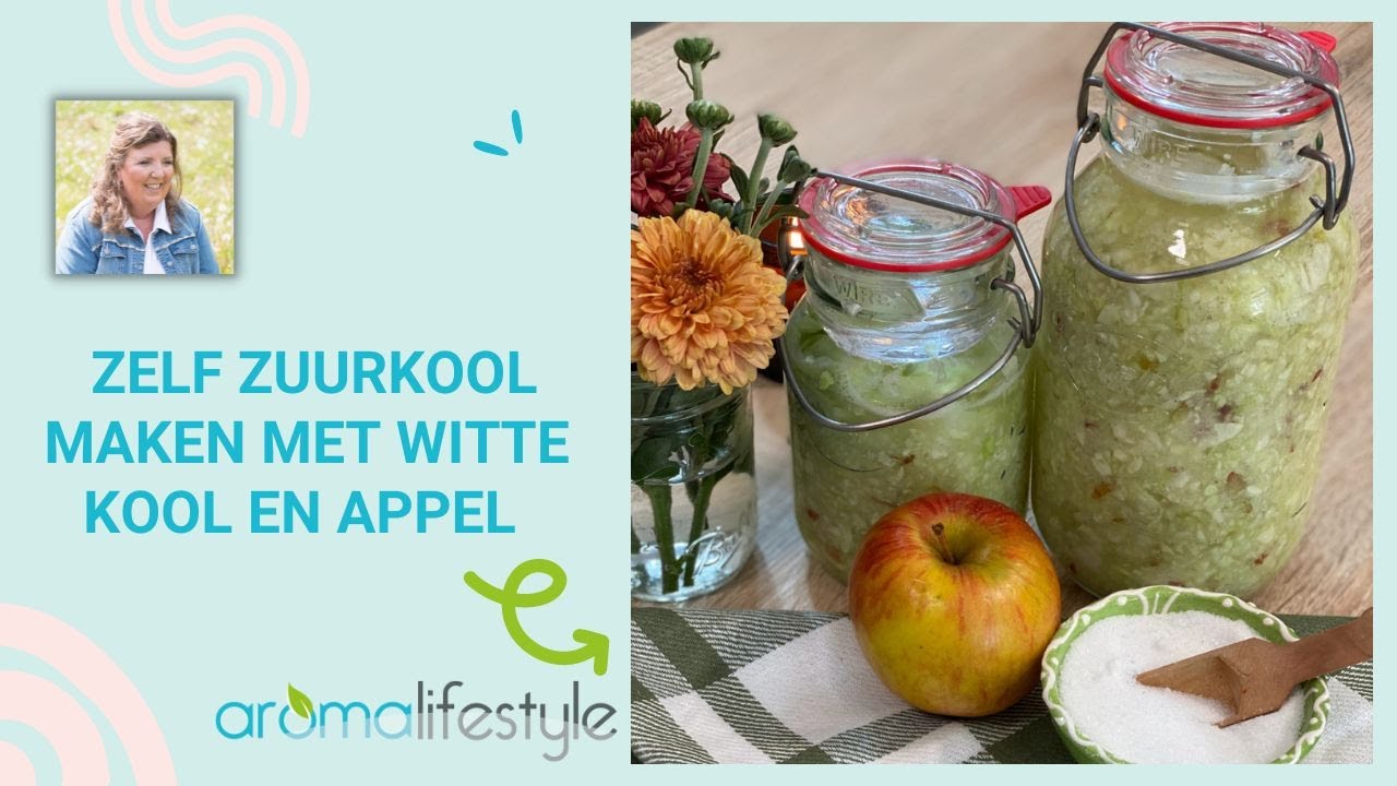 Zelf zuurkool maken met appel, makkelijk en milder van smaak
