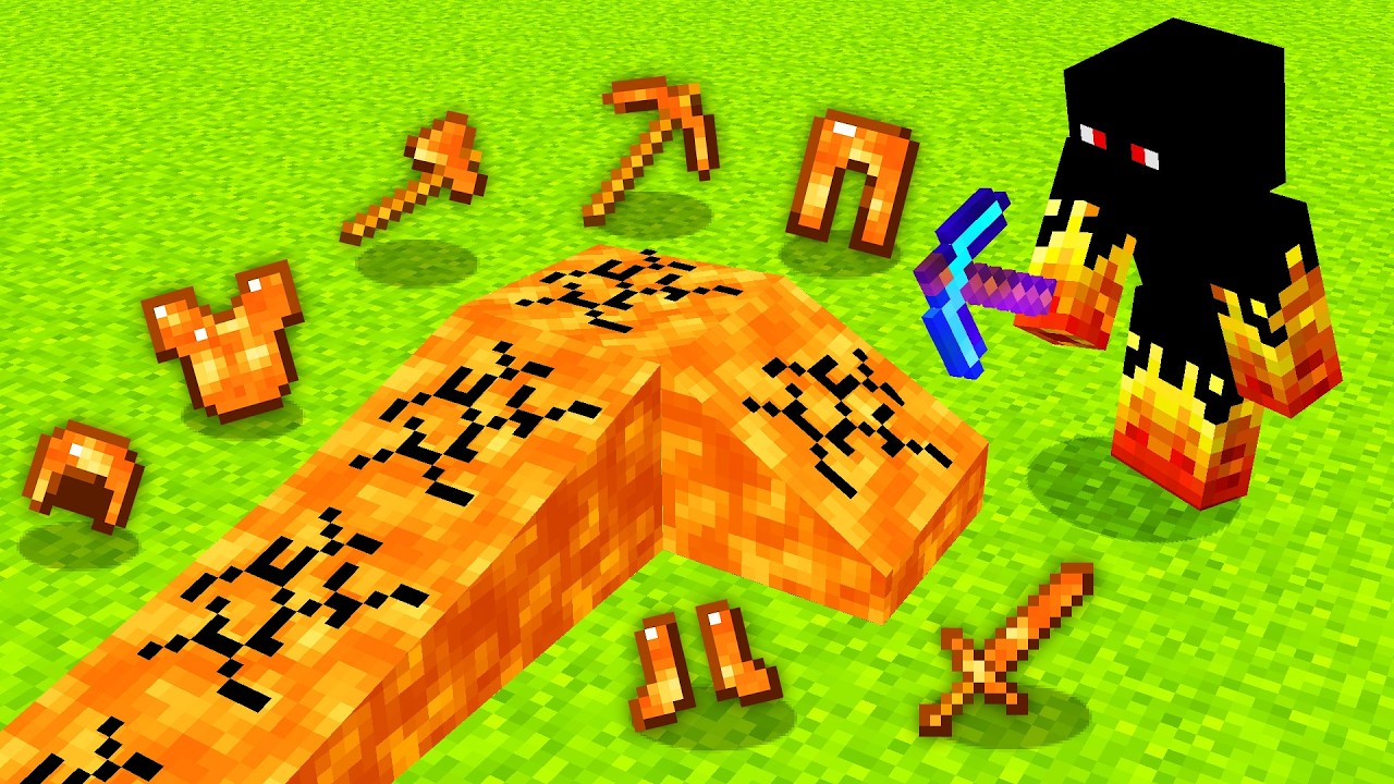 MINEREI A LAVA NO MINECRAFT