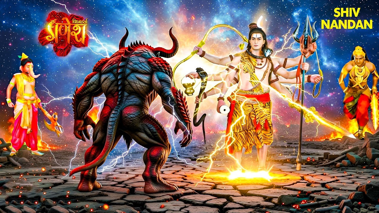 जब खूंखार राक्षस के अंत के लिए पिता-पुत्र स्वयं उतरे धरती पर! | Shri Ganesha | #ganesha #maa #bhakti