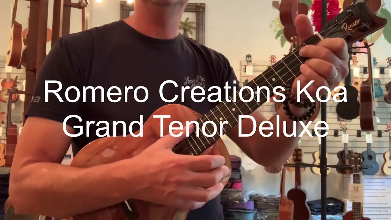 Romero Creations Koa Grand Tenor Deluxe Demo/Review at Aloha City Ukes - GT-X