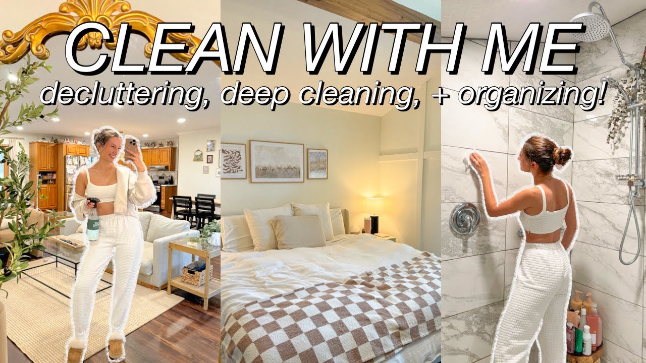 DEEP CLEANING + ORGANIZING MY HOUSE! *satisfying*