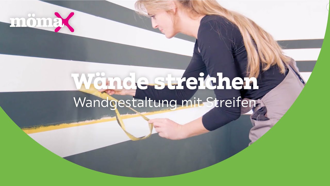 W&auml;nde streichen - Wandgestaltung mit Streifen - m&ouml;max Beratung