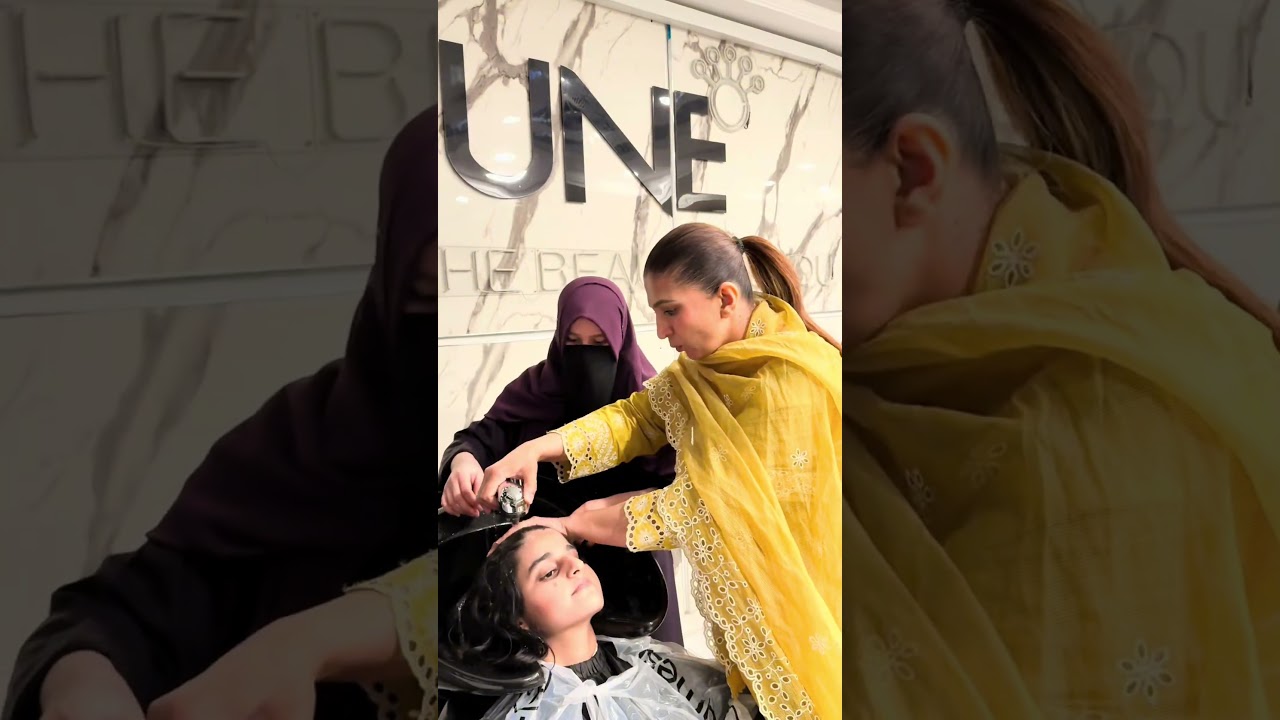 Mashallah Tamam Student Acha Kam kar Rahi Hain 💕 #farahsalon #students #hairclass #hair #class