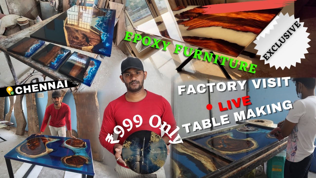 How to make perfect epoxy table | Factory Visit || Epoxy Furniture || Epoxy Jewellery || Epoxy Clock