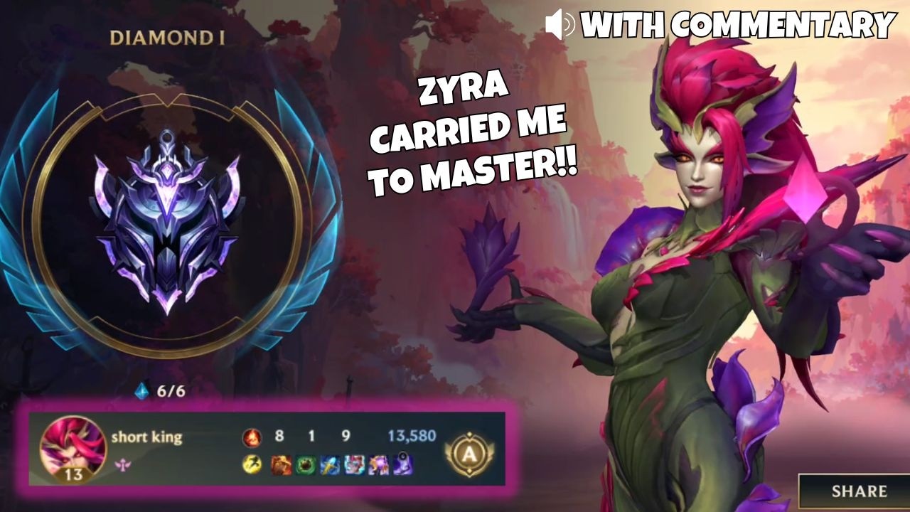 Не доверяете своему ADC? Играйте за Зиру в роли саппорта!🌷 | Геймплей за Зиру в Wild Rift (сборка...