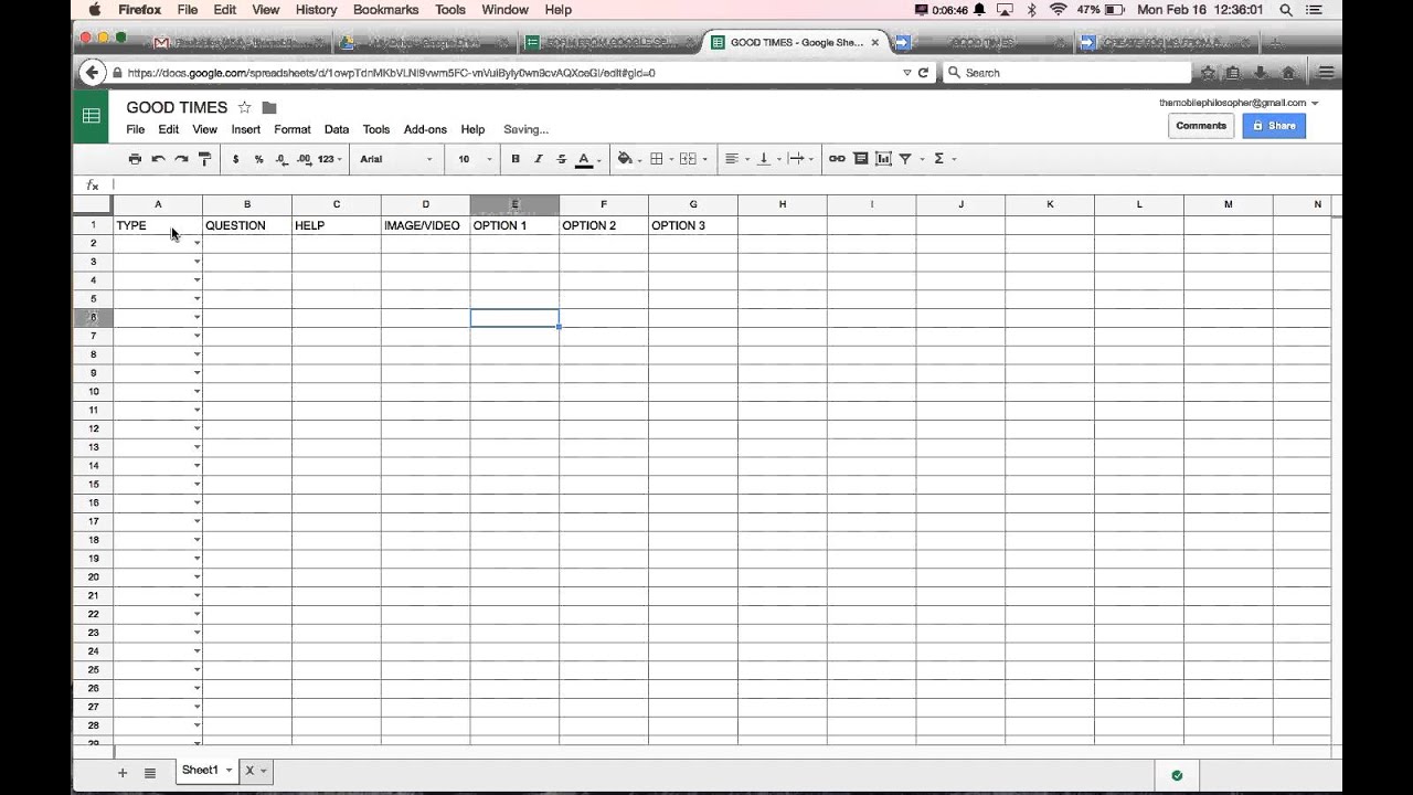 HOW TO CREATE AN ENTIRE GOOGLE FORM FROM SCRATCH FROM A GOOGLE SPREADSHEET (USES SCRIPT)
