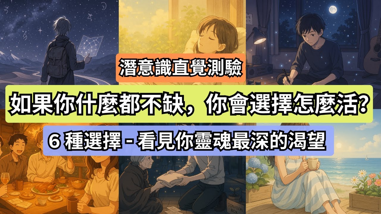 你的靈魂，其實想回到這樣的生活｜潛意識直覺測驗：6 種靈魂渴望 #潛意識測驗 #靈魂渴望 #內在探索