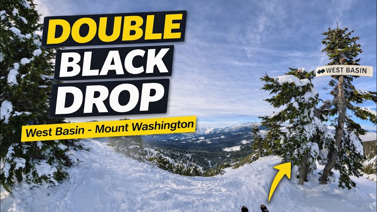 Double Black Ski Run | West Basin Mount Washington ⛷️