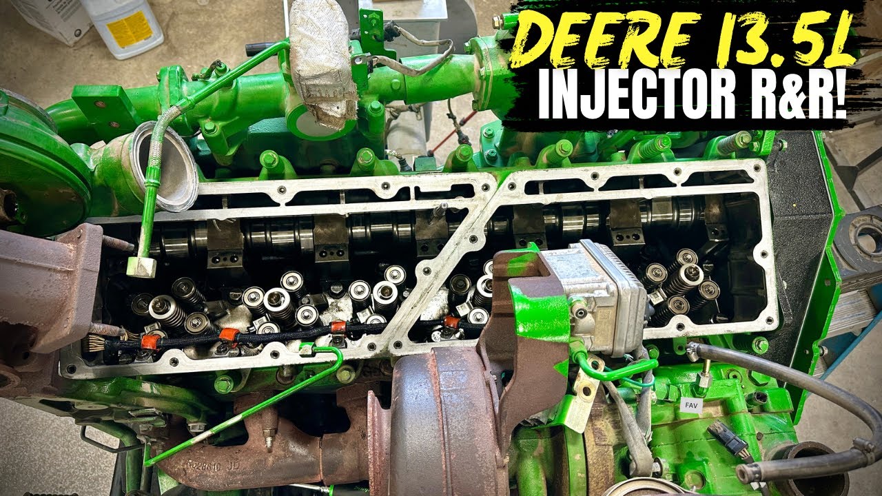 Замена топливных форсунок на двигателе Deere IT4 13.5L.