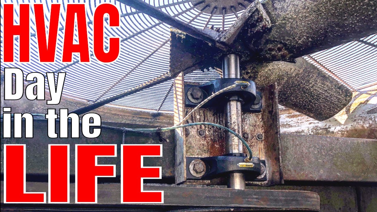 (AK HVAC Short🛠)Cooling Tower bearings & sheave replacement in 3 minutes