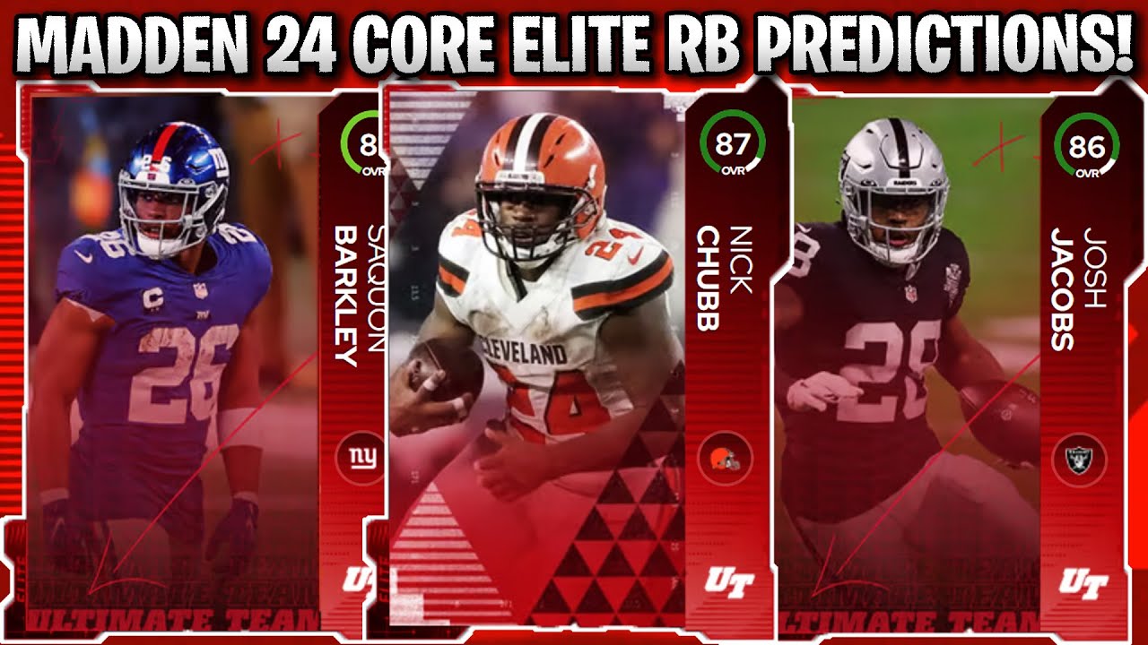 87 CHRISTIAN MCCAFFREY! MADDEN 24 CORE ELITE RUNNING BACK PREDICTIONS!
