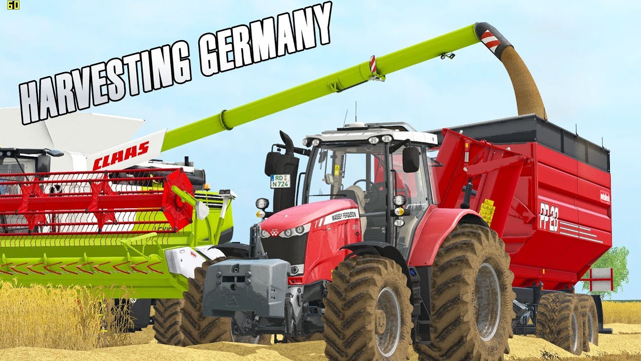 Harvesting in Northern Germany [Claas Lexion 780 | Massey Ferguson 6616]