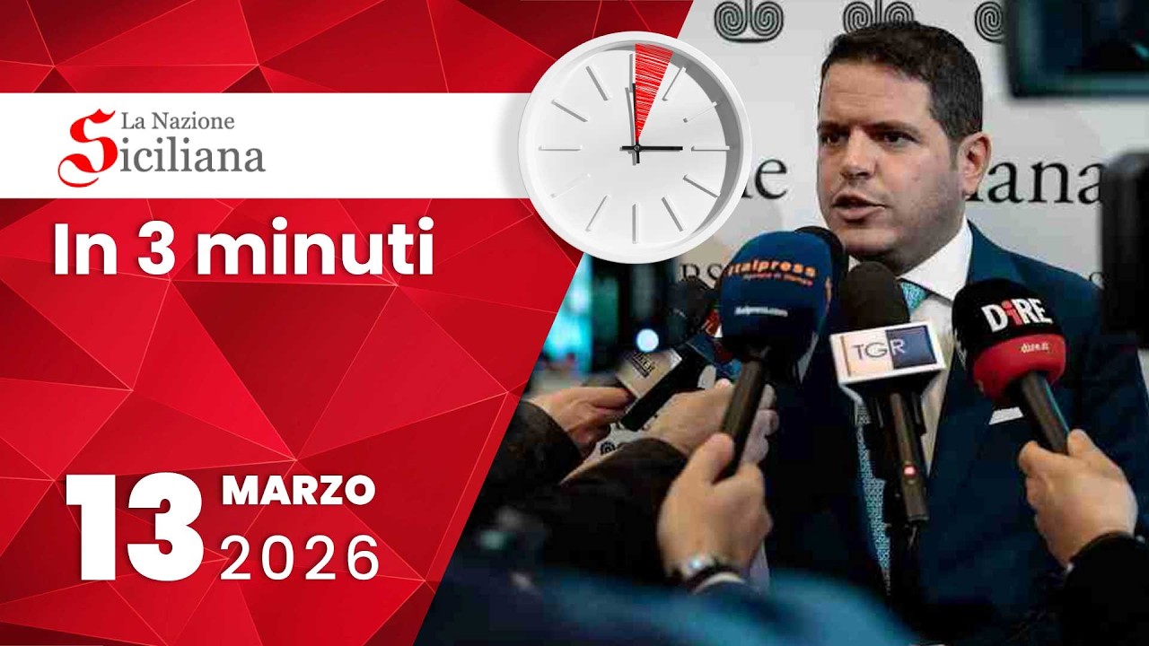 “IN TRE MINUTI” NOTIZIARIO DEL 13 marzo 2026