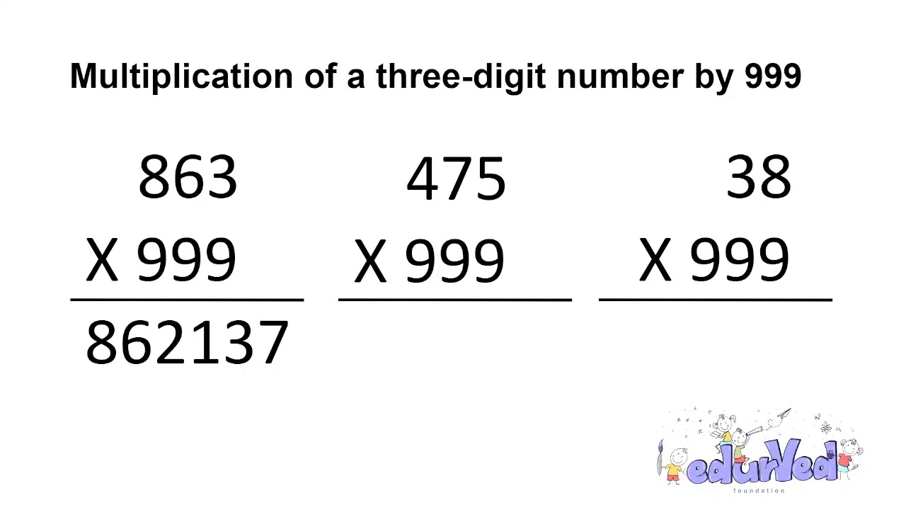 Multiplying a 3-digit number by 999 and more | Vedic Maths | Sujay Jadhav (TIFR, IIA, IITG) | Eng