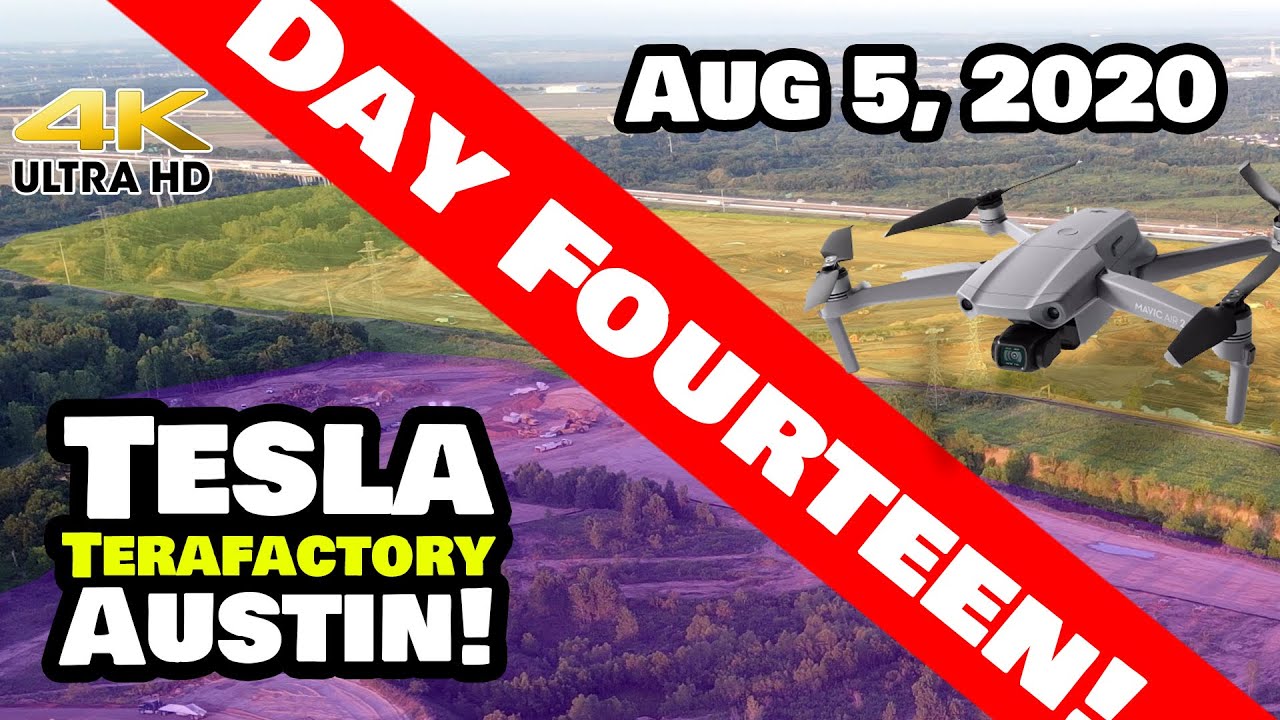 Tesla Gigafactory Austin 4K 8/5/20 - Tesla Terafactory Austin TX - Leveling Continues at the Site!