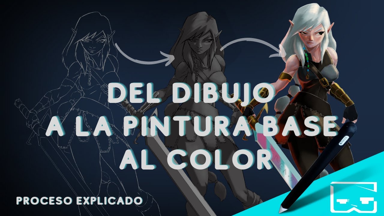 🎯 Proceso de pintura base digital | Fundamentos de pintura digital | Guerrera hada 🧝&zwj;♂️🗡