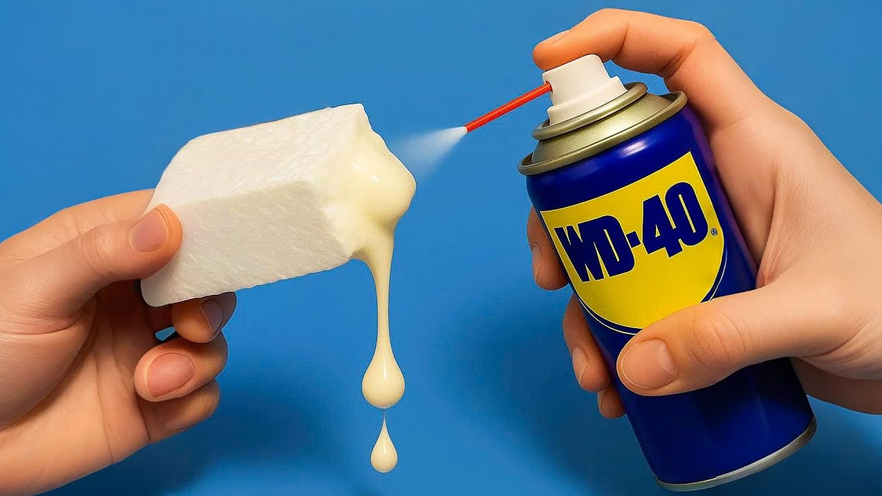 Почему я этого не знал! Распылите WD-40 на пену и почините любой сломанный пластик в доме!
