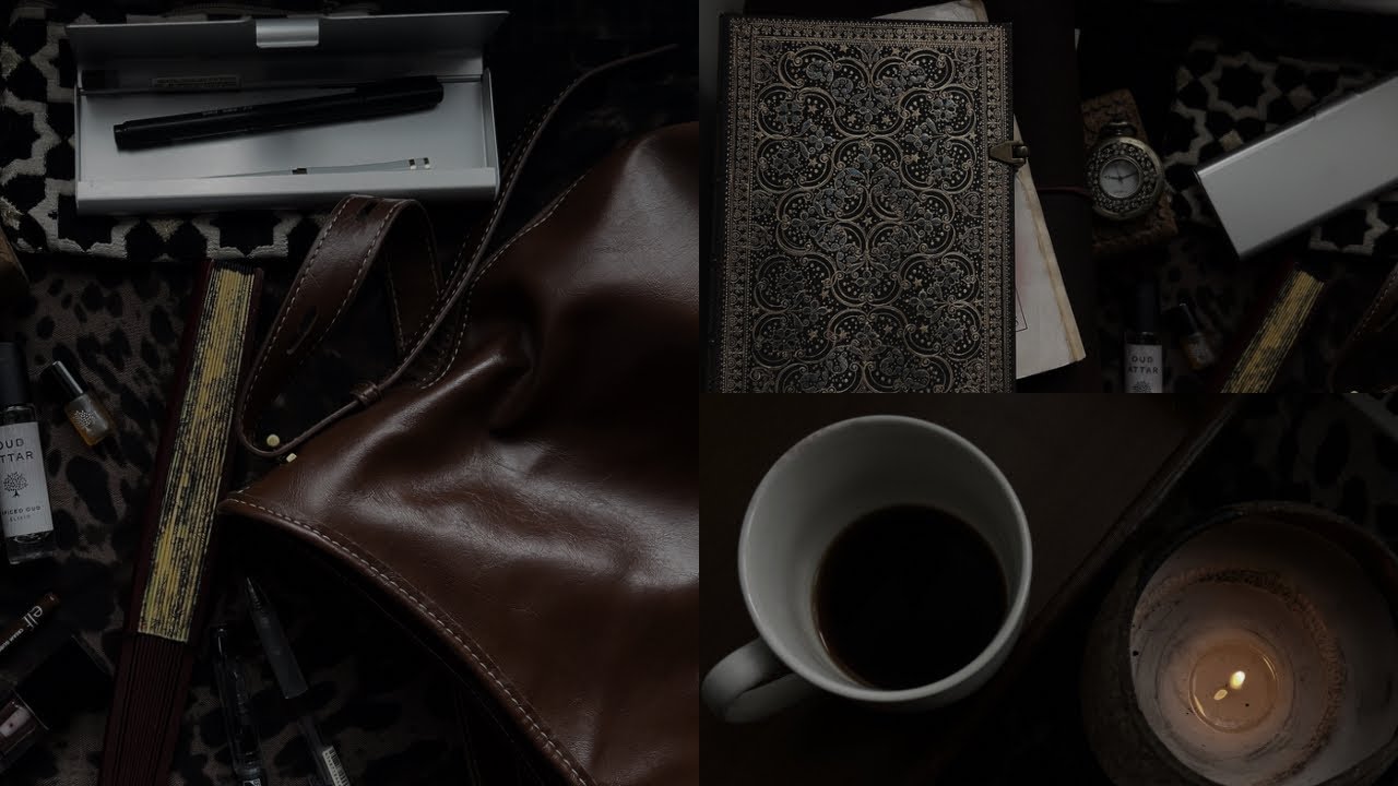 what’s in my bag | dark academia vibe