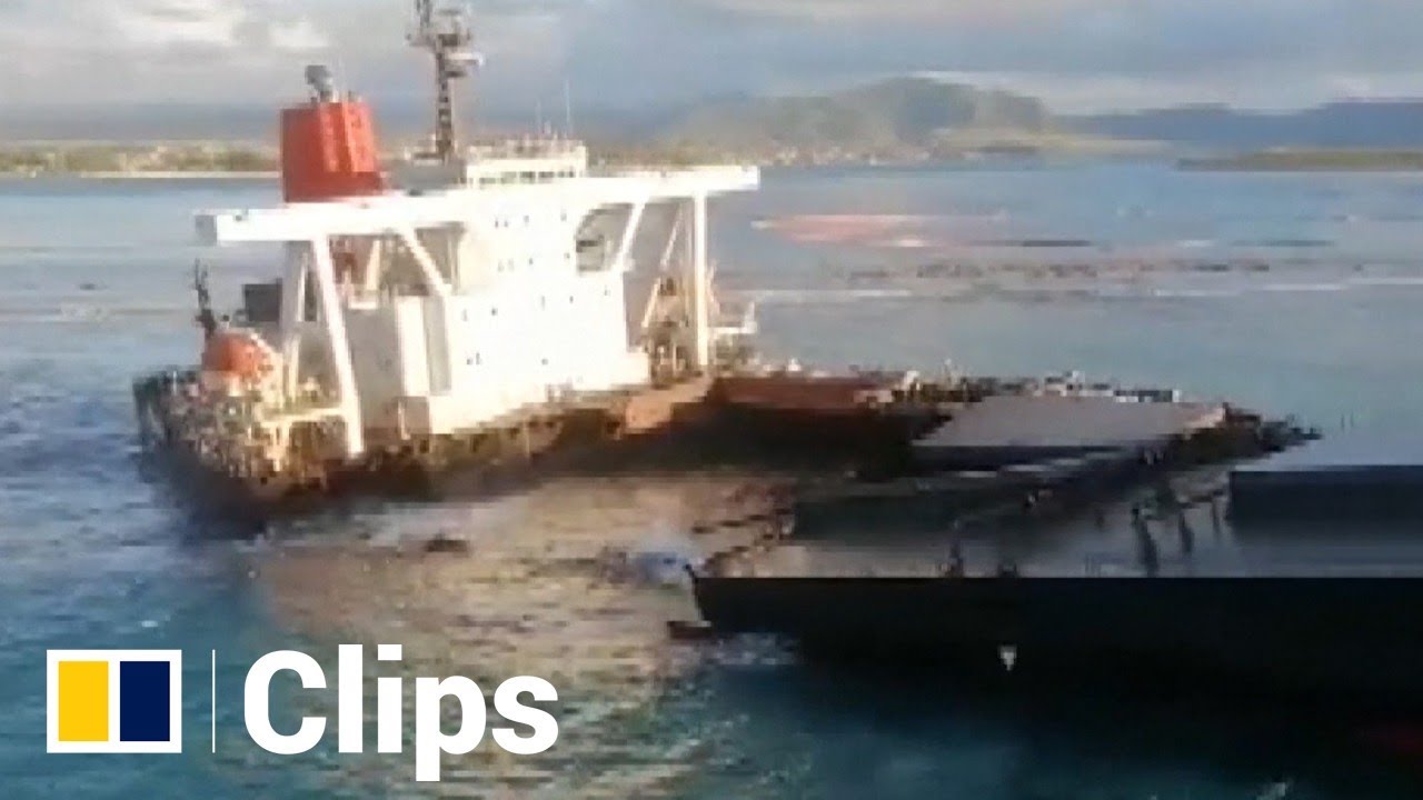 Japanese oil tanker off Mauritius coast breaks up
