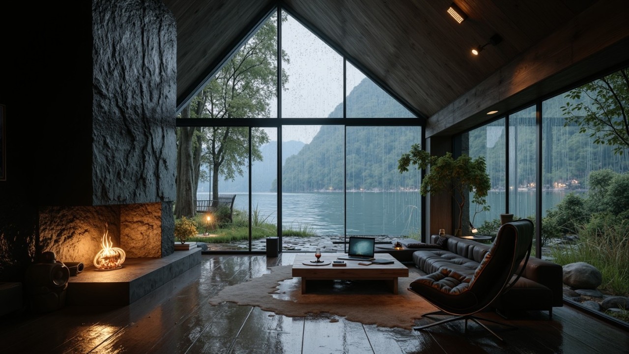 Tranquil Jazz Cabin Music ~ Cozy Rainy Day Jazz for Relaxation