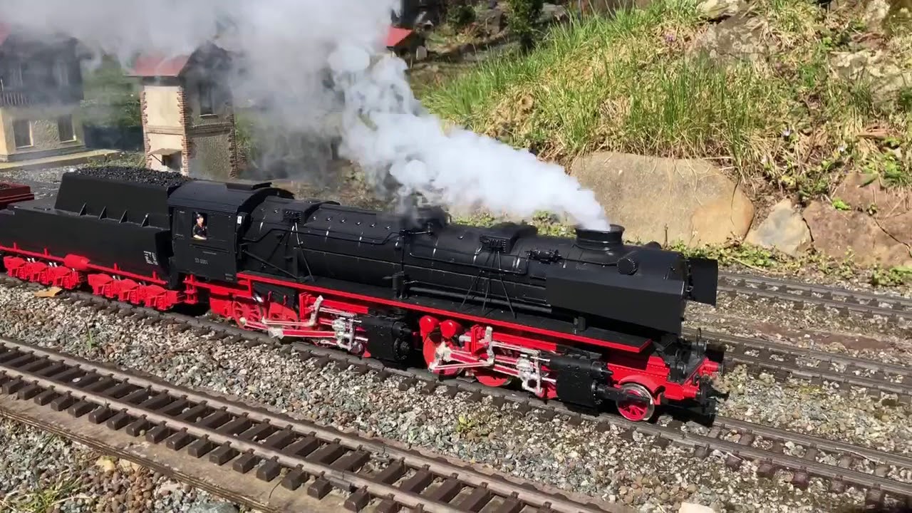 BR 53 0001 G Scale (serious) Steam engine - Spur G Dampflok mit ordentlich Dampf