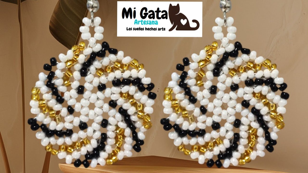 DIY: Cómo hacer Aretes espiral mostacilla/How to make spiral bead earrings