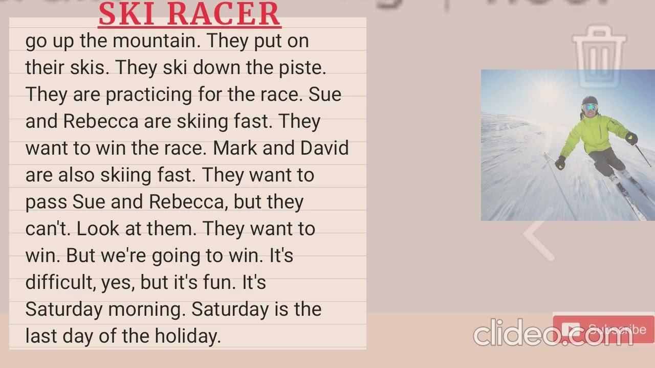 learn English through stories  / ski race / level 1