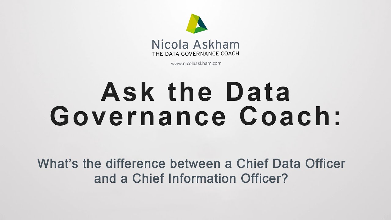 What's the difference between a Chief Data Officer and a Chief Information Officer?