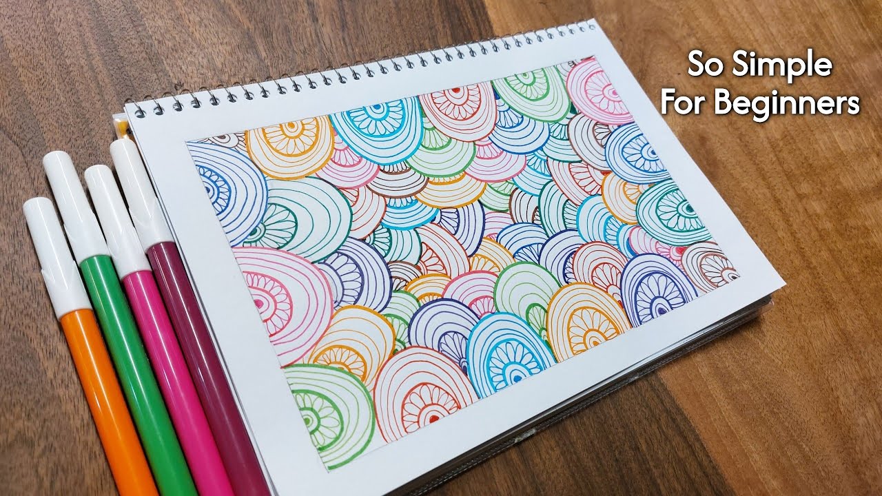 Simple Zentangle Art to Calm Your Mind | Step by Step
