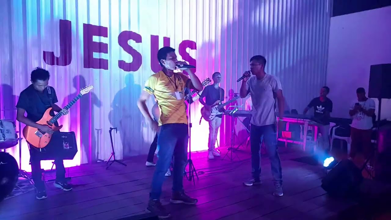 Cleber Ramos e Valdilson, em congresso de Jovens no município de Iranduba. tema: você é o plano