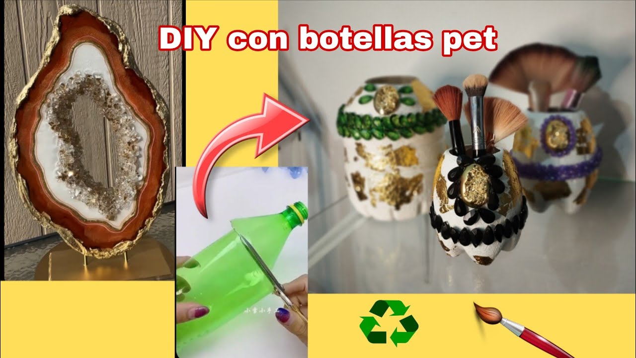 ¡Transforma botellas de plástico en [Decoración[!DIY fácil y rapido