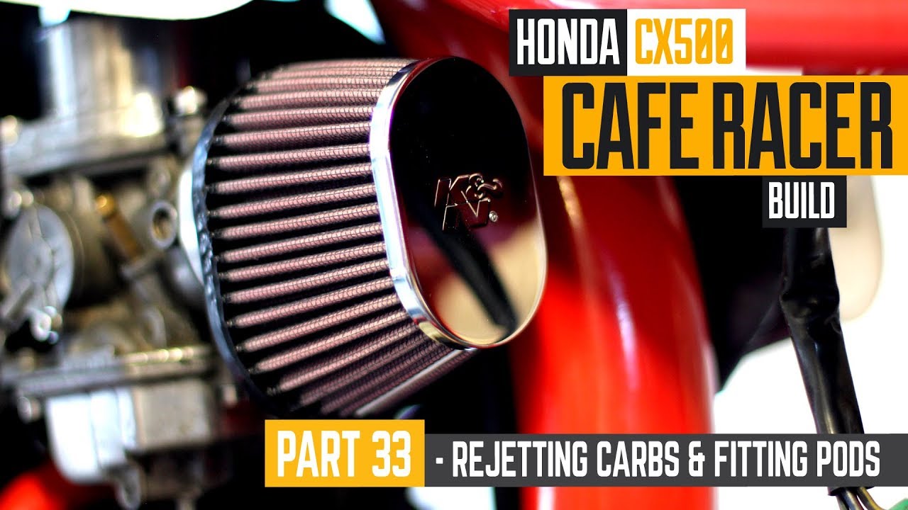 Honda CX500 Cafe Racer Build 33 - Rejetting the carbs & fitting K&N pods