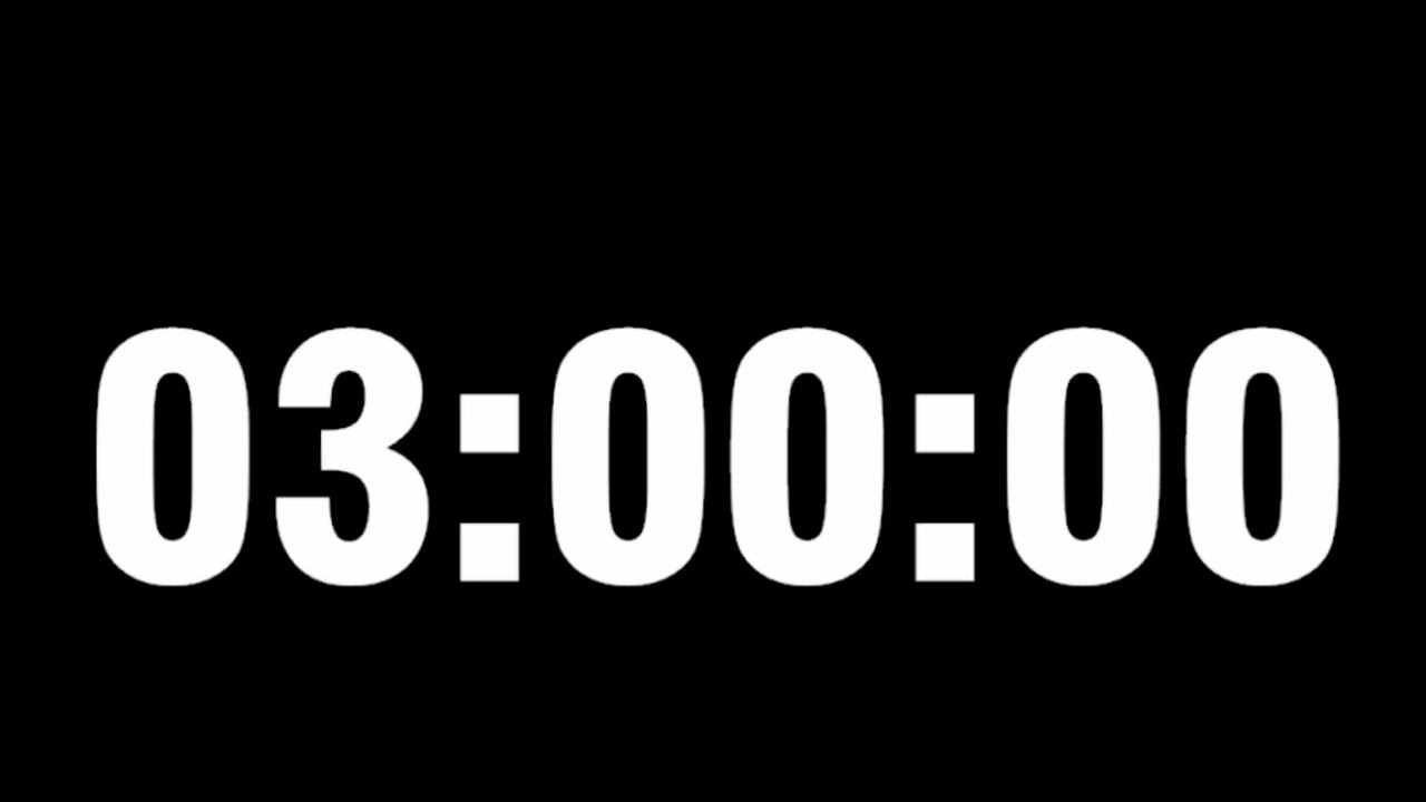 3 SAAT POMODORO - 3 SAAT GERİ SAYIM SAYACI - 3 HOURS